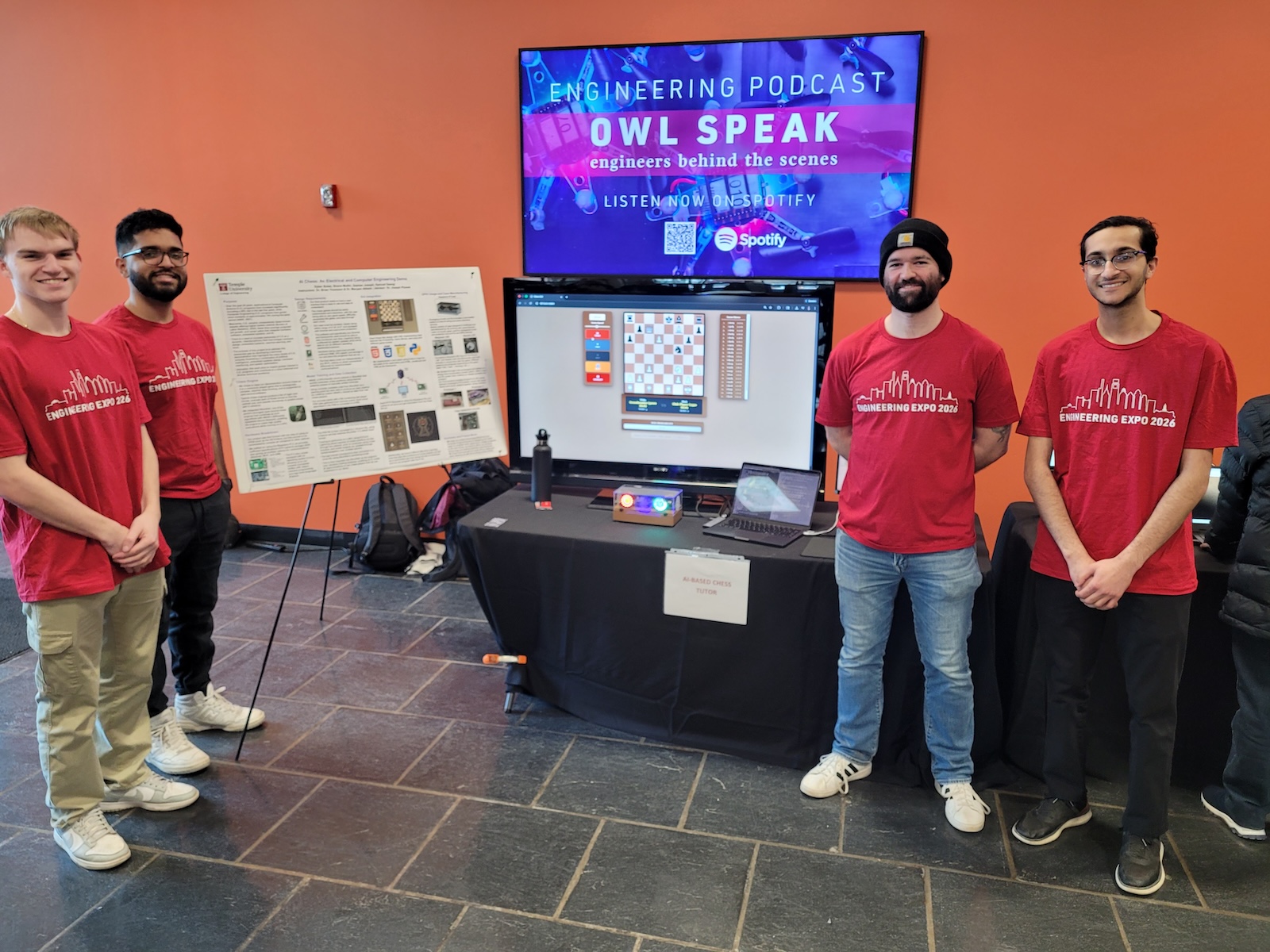 The team demoing the project at the Expo