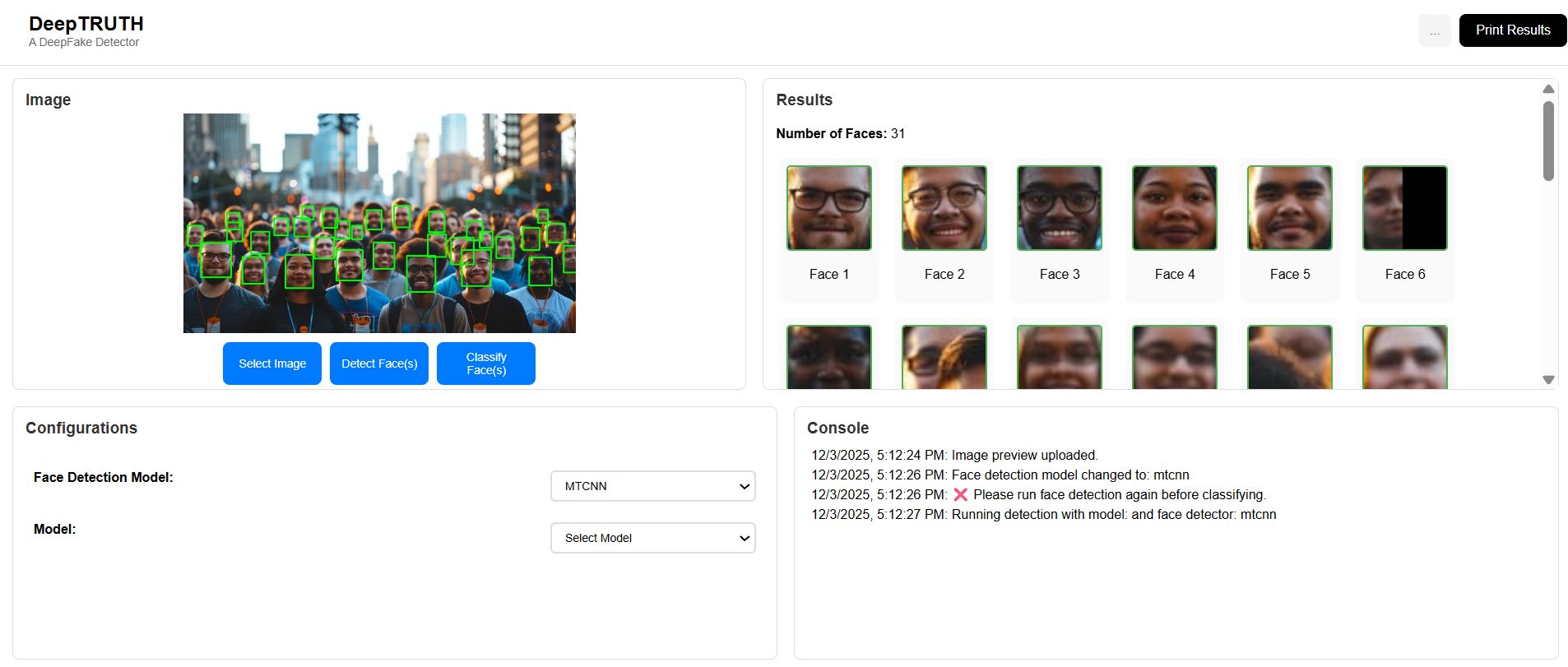 Face Detection Visualization