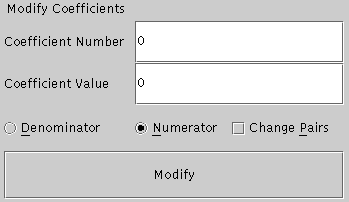 Modify Coefficients